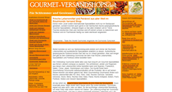 Desktop Screenshot of gourmet-versandshops.de